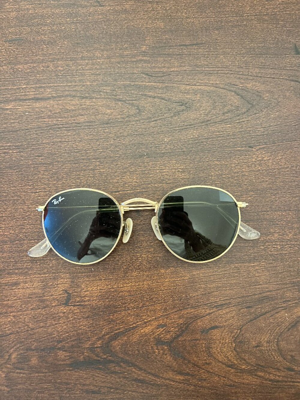 LIKE NEW RayBan Round Metal RB3447 G15 Green Lenses Ray ban Sunglasses - Picture 2 of 5